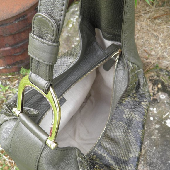 Gucci Greenwich Handbag Tote Python Leather - Picture 3 of 16